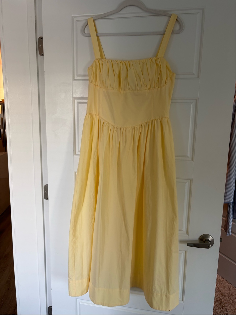 Anthropologie Yellow Midi Sundress Large